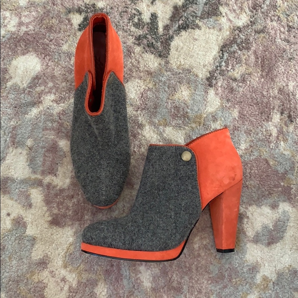 Color Block Suede Bootie